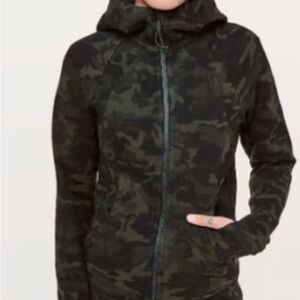 Lululemon Athletica Camo Scuba Zip Up Hoodie